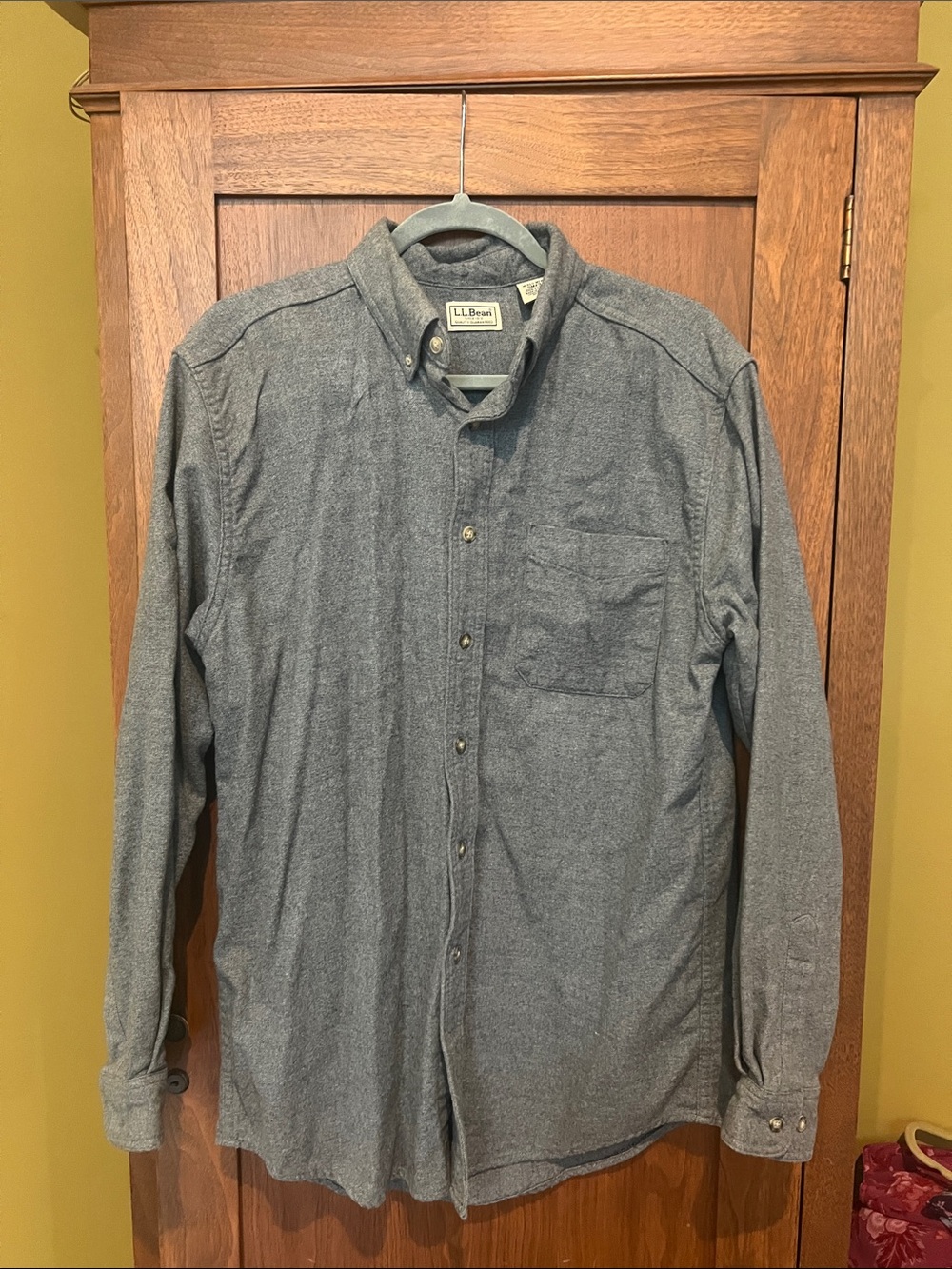 L.L. Bean Men's Gray Button-Down Casual Shirt